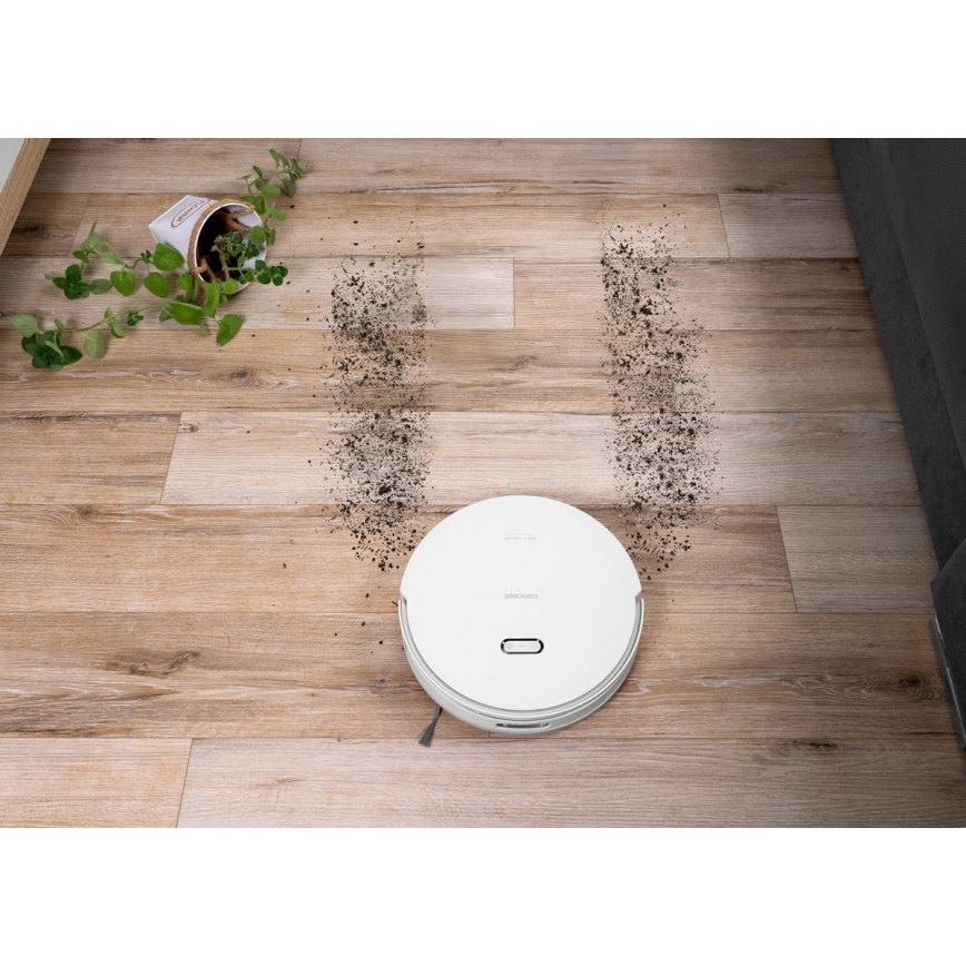 Concept VR4050 - Nutikas 2-ühes robottolmuimeja mopiga OPTIMUS AQUA PRO LASER 3D 600W/230V 5200 mAh Wi-Fi valge