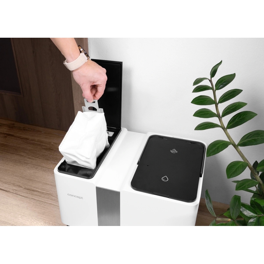 Concept VR4050 - Nutikas 2-ühes robottolmuimeja mopiga OPTIMUS AQUA PRO LASER 3D 600W/230V 5200 mAh Wi-Fi valge