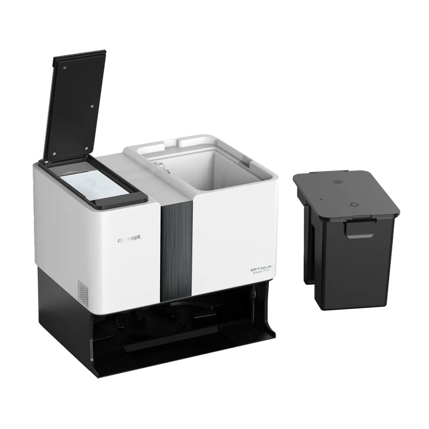 Concept VR4050 - Nutikas 2-ühes robottolmuimeja mopiga OPTIMUS AQUA PRO LASER 3D 600W/230V 5200 mAh Wi-Fi valge