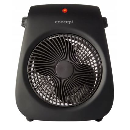 Concept vt7041 - ventilaator küttekehaga 1000/2000W/230V must