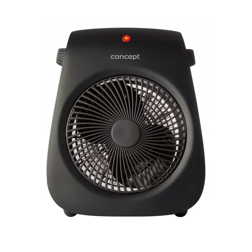 Concept vt7041 - ventilaator küttekehaga 1000/2000W/230V must