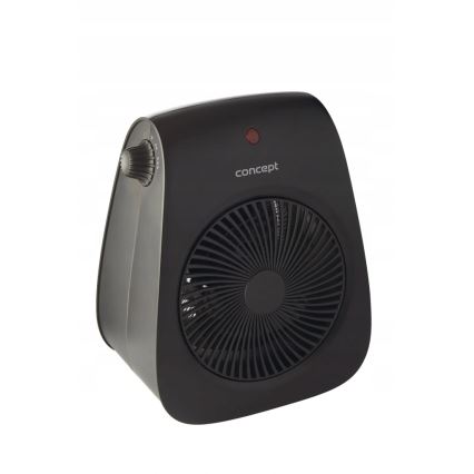 Concept vt7041 - ventilaator küttekehaga 1000/2000W/230V must