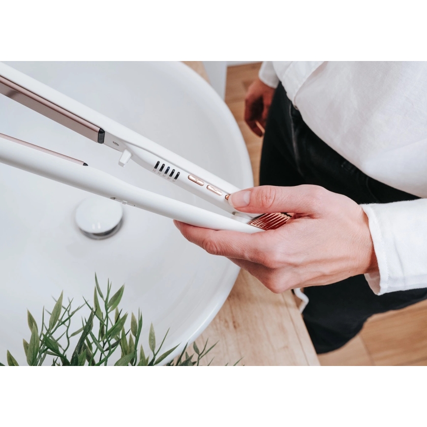 Concept VZ2110 - Juuste sirgendaja GLAM STYLE 48W/230V valge/roosakuld