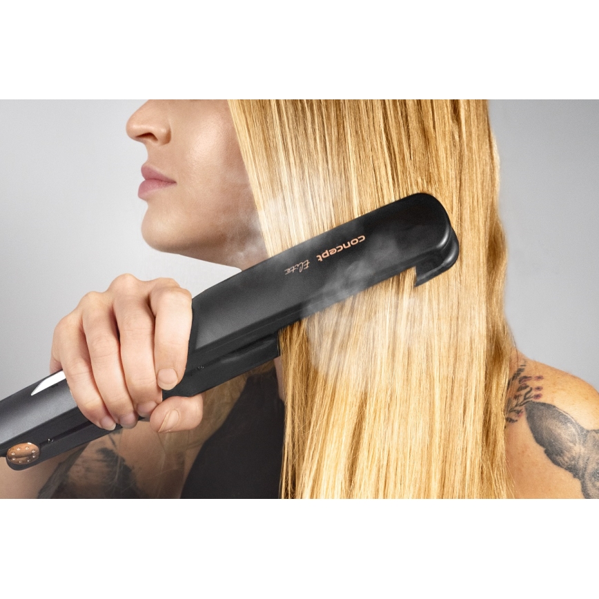 Concept VZ6010 - Auruga juuksesirgendaja koos LED ekraaniga ELITE STEAM BOOST 54W/230V must