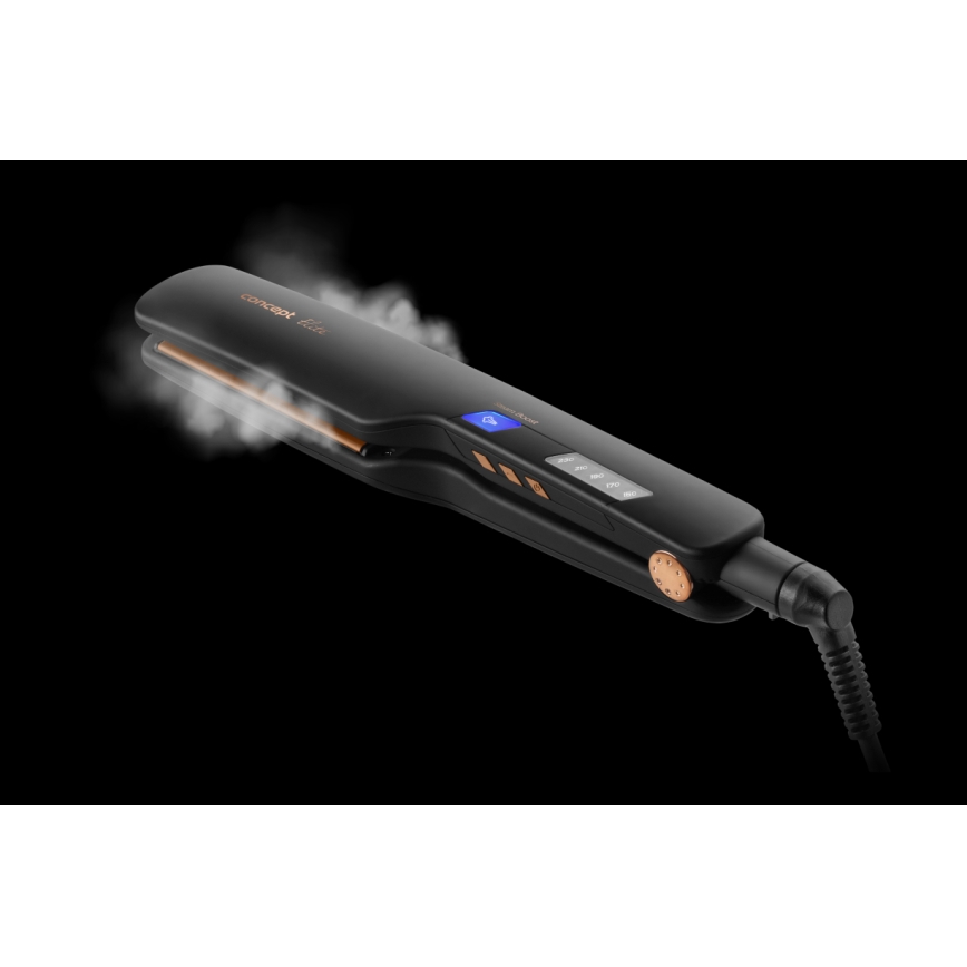 Concept VZ6010 - Auruga juuksesirgendaja koos LED ekraaniga ELITE STEAM BOOST 54W/230V must