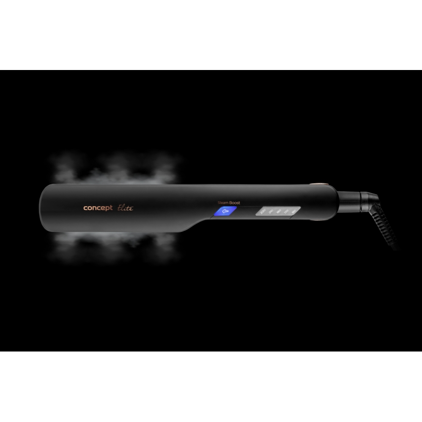 Concept VZ6010 - Auruga juuksesirgendaja koos LED ekraaniga ELITE STEAM BOOST 54W/230V must
