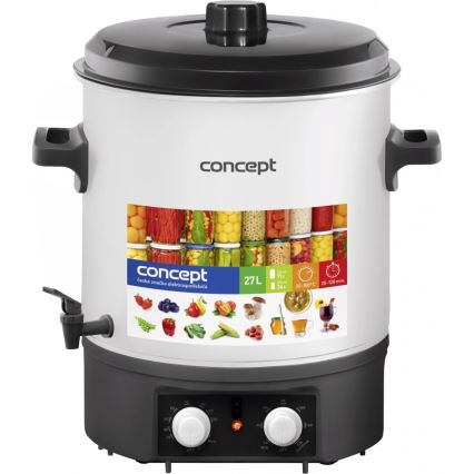 Concept ZH0030 - Pastörisaator 27 l 2000W/230V roostevaba/must
