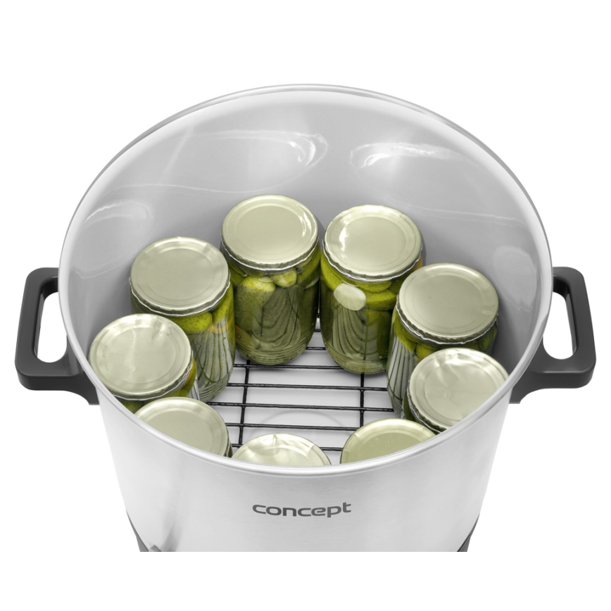Concept ZH0030 - Pastörisaator 27 l 2000W/230V roostevaba/must