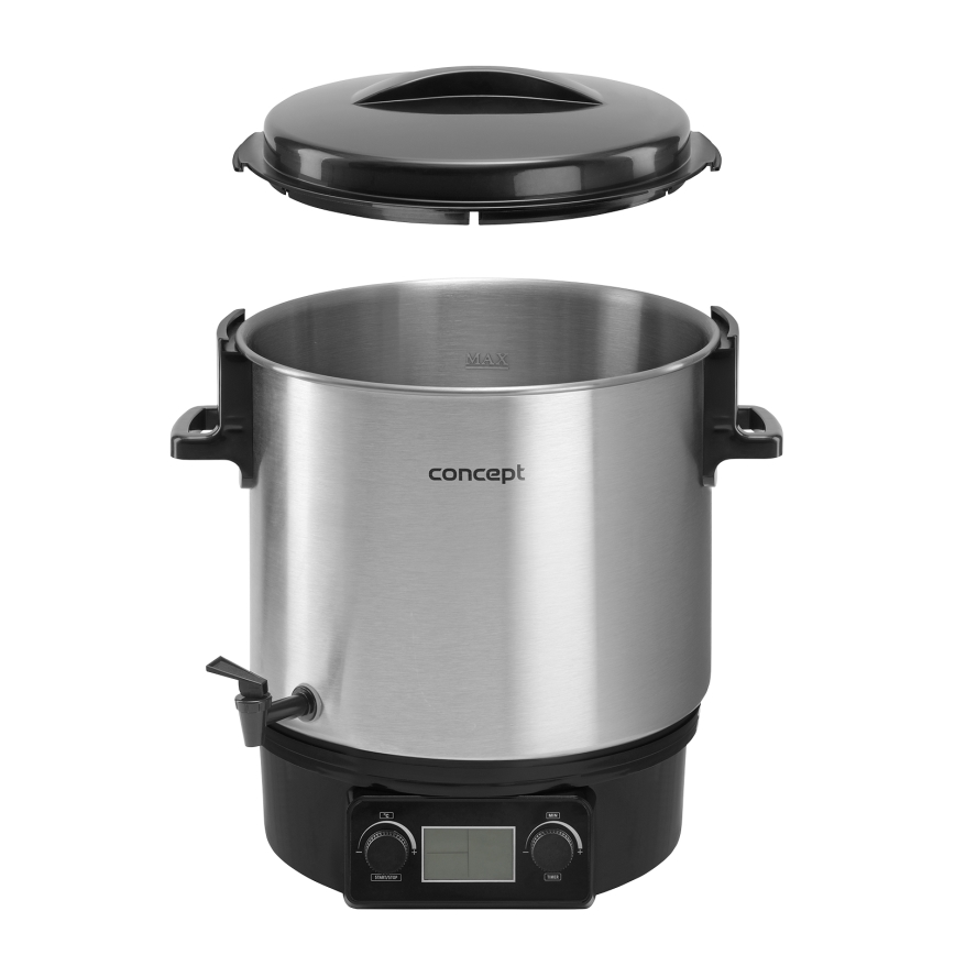 Concept ZH0040 - Pastörisaator 27 l 2000W/230V roostevaba/must
