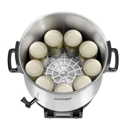 Concept ZH0040 - Pastörisaator 27 l 2000W/230V roostevaba/must