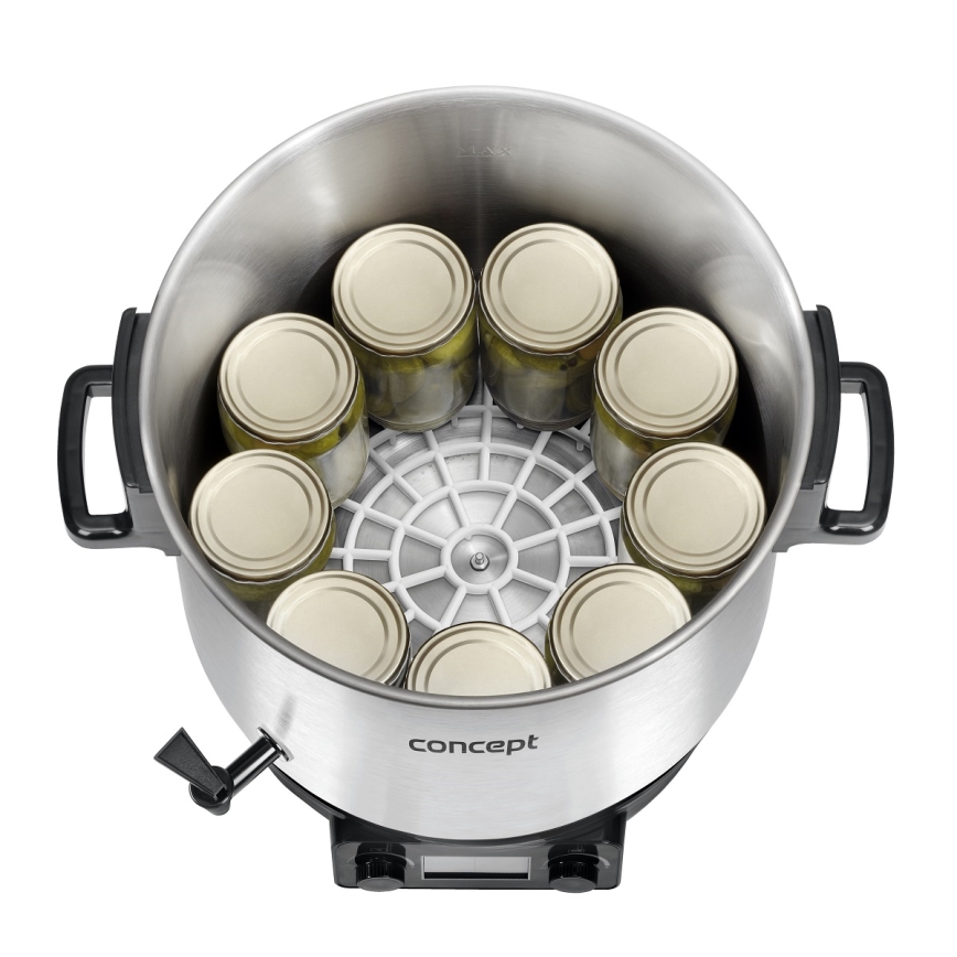 Concept ZH0040 - Pastörisaator 27 l 2000W/230V roostevaba/must