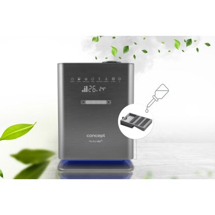 Concept ZV2021-  Õhuniisutaja koos aroomidifuuseriga PERFECT AIR SMART 4,6 l 110W/230V Wi-Fi antratsiit + kaugjuhtimispult