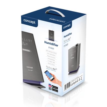Concept ZV2021-  Õhuniisutaja koos aroomidifuuseriga PERFECT AIR SMART 4,6 l 110W/230V Wi-Fi antratsiit + kaugjuhtimispult