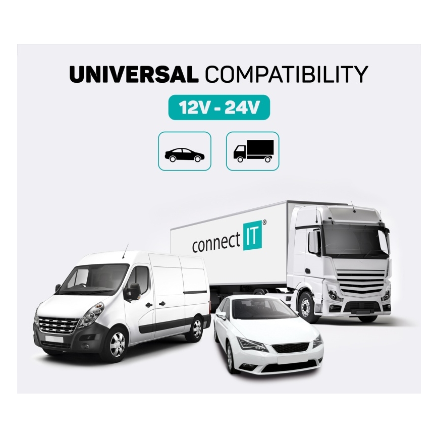 CONNECT IT CCC-8800-SL - FM auto raadiosaatja käed-vabad funktsiooniga must/hõbedane