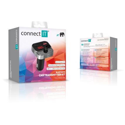 CONNECT IT CCC-8900-AN - FM auto raadiosaatja käed-vabad funktsiooniga must/hõbedane