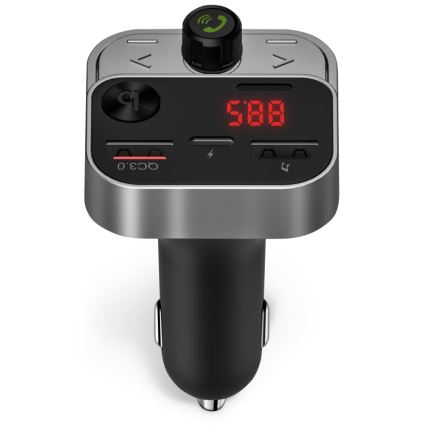 CONNECT IT CCC-8900-AN - FM-saatja autole koos handsfree funktsiooniga must/hõbedane