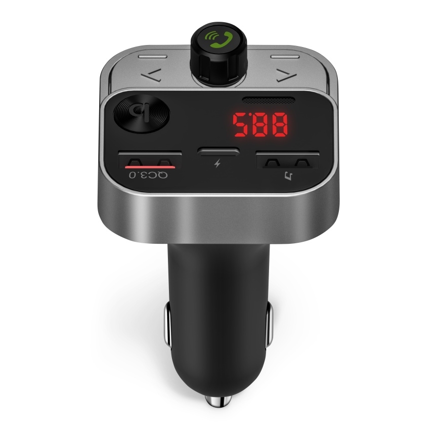 CONNECT IT CCC-8900-AN - FM-saatja autole koos handsfree funktsiooniga must/hõbedane