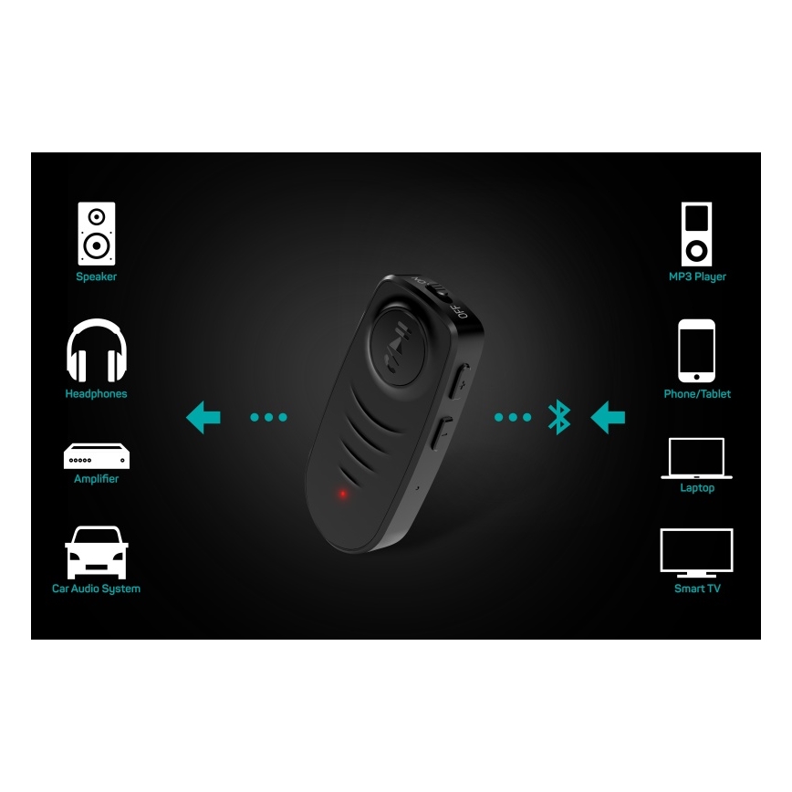 CONNECT IT CFF-4050-BK - Bluetooth audio vastuvõtja AUX 110 mAh