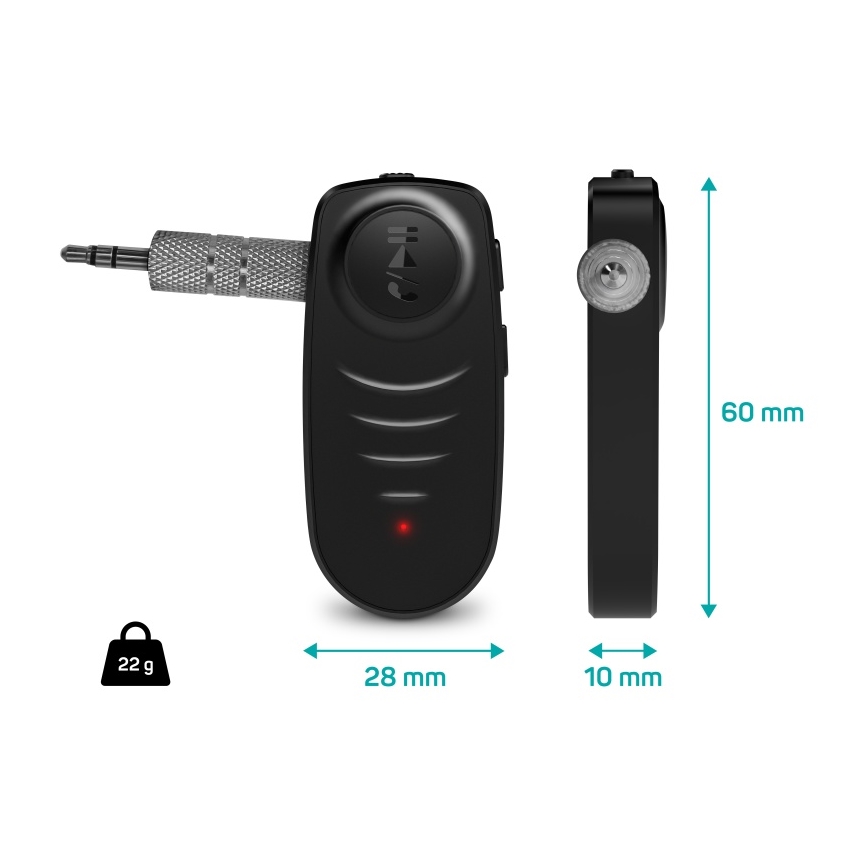 CONNECT IT CFF-4050-BK - Bluetooth audio vastuvõtja AUX 110 mAh