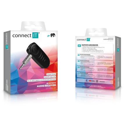 CONNECT IT CFF-4050-BK - Bluetooth audio vastuvõtja AUX 110 mAh