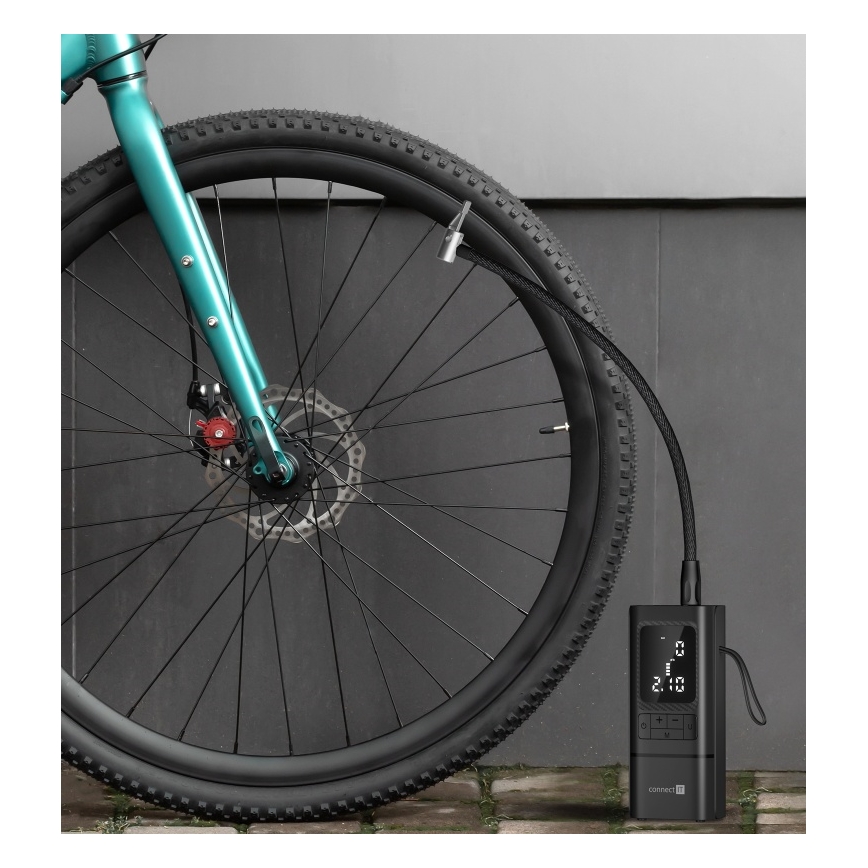 CONNECT IT CFF-4500-BK - AirFlow taskusuuruses digitaalne kompressor 80 W / 6000 mAh, must