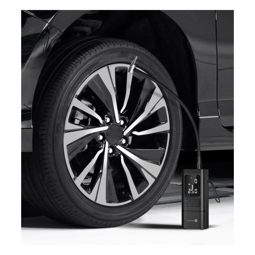 CONNECT IT CFF-4500-BK - AirFlow taskusuuruses digitaalne kompressor 80 W / 6000 mAh, must