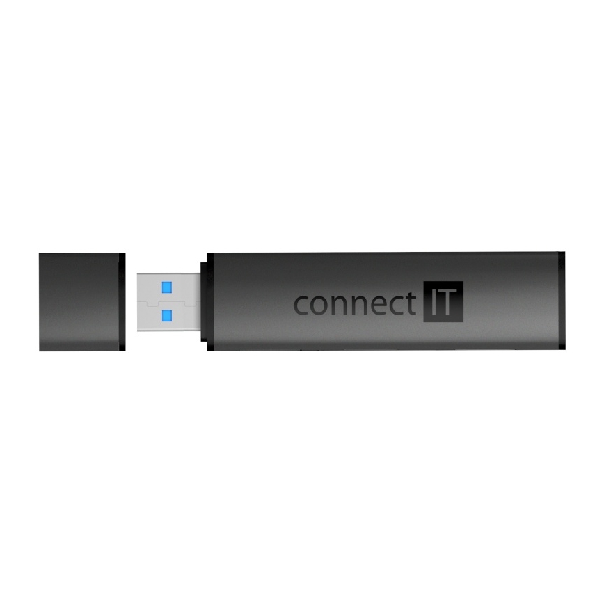 CONNECT IT CHU-4060-AN - USB-A hub mälukaardi lugejaga 4-ühes