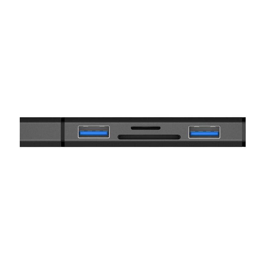 CONNECT IT CHU-4060-AN - USB-A hub mälukaardi lugejaga 4-ühes