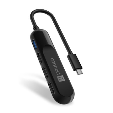 CONNECT IT CHU-5000-BK - USB-C hub 4-ühes