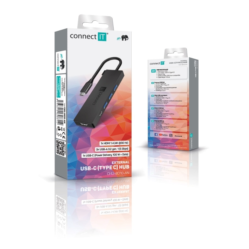CONNECT IT CHU-8010-AN - USB-C hub 5-ühes