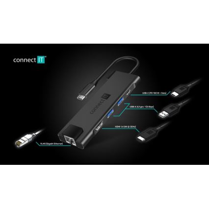 CONNECT IT CHU-8020-AN - USB-C hub 5-ühes