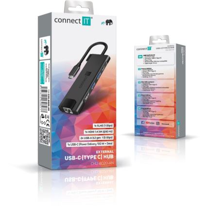 CONNECT IT CHU-8020-AN - USB-C hub 5-ühes