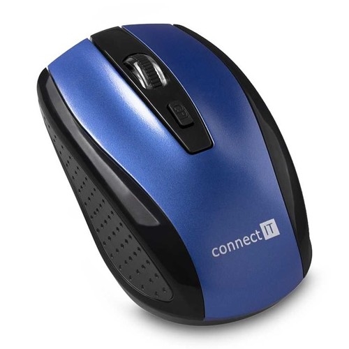 CONNECT IT CI-1225 - Traadita hiir 800/1200/1600 DPI 2xAAA must/sinine
