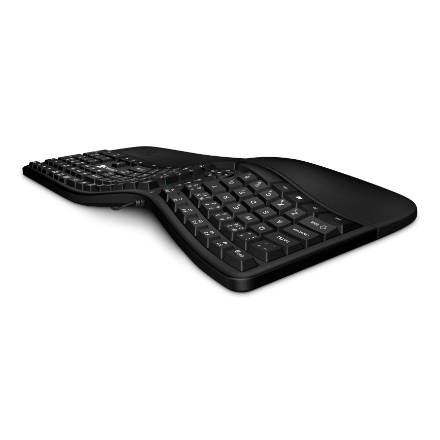 CONNECT IT CKB-2800-CS - Ergonoomiline juhtmevaba klaviatuur CZ/SK lokalisatsiooniga must