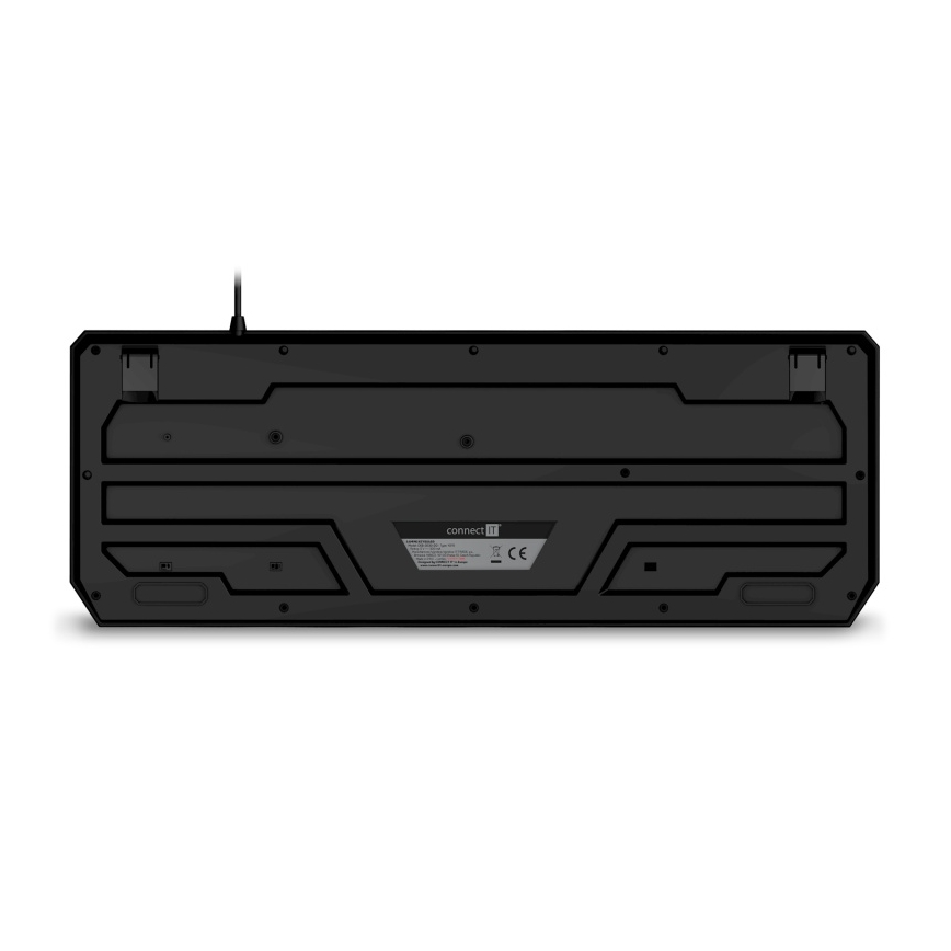 CONNECT IT CKB-3530-DD - LED RGB Juhtmega mänguri klaviatuur CZ/SK lokalisatsiooniga must
