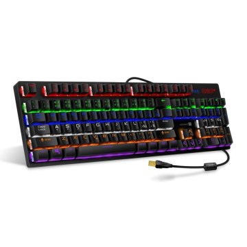 CONNECT IT CKB-3591-CS - LED RGB Juhtmega mänguri klaviatuur CZ/SK lokalisatsiooniga must + punane raam