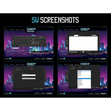 CONNECT IT CKB-3591-CS - LED RGB Juhtmega mänguri klaviatuur CZ/SK lokalisatsiooniga must + punane raam