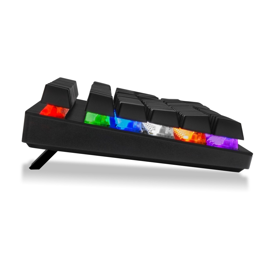 CONNECT IT CKB-3591-CS - LED RGB Juhtmega mänguri klaviatuur CZ/SK lokalisatsiooniga must + punane raam