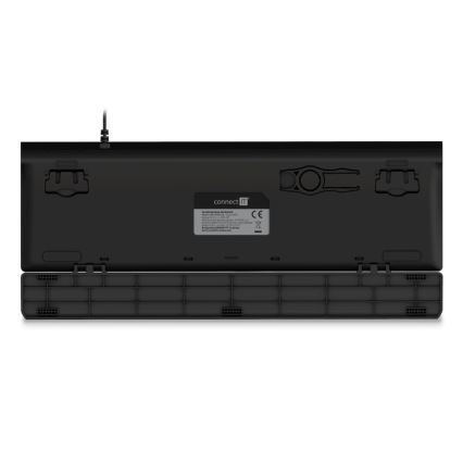CONNECT IT CKB-7050-CS - LED RGB Juhtmega mänguri klaviatuur CZ/SK lokalisatsiooniga must