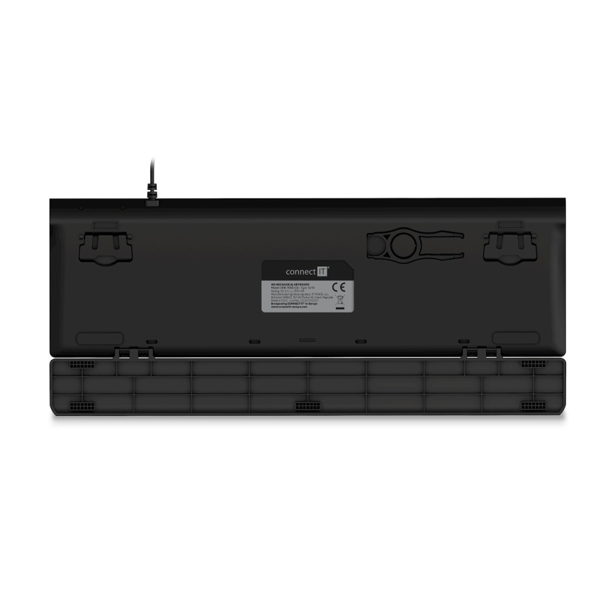 CONNECT IT CKB-7050-CS - LED RGB Juhtmega mänguri klaviatuur CZ/SK lokalisatsiooniga must