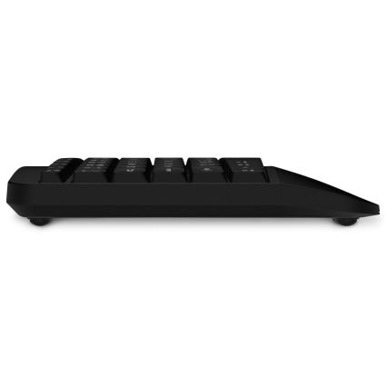 CONNECT IT CKM-6010-CS - Ergonoomiline juhtmevaba klaviatuur ja hiir 800/1200/1600/2400 DPI CZ/SK lokalisatsiooniga 1xAA + 2xAAA must