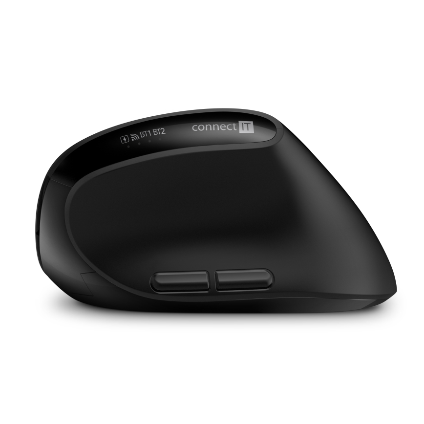 CONNECT IT CKM-6010-CS - Ergonoomiline juhtmevaba klaviatuur ja hiir 800/1200/1600/2400 DPI CZ/SK lokalisatsiooniga 1xAA + 2xAAA must