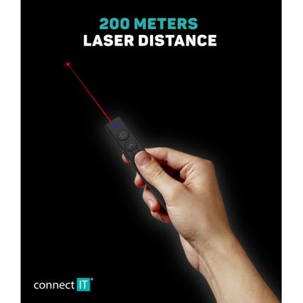 CONNECT IT CLP-2050-BK - Juhtmevaba pult laseriga 1xAAA