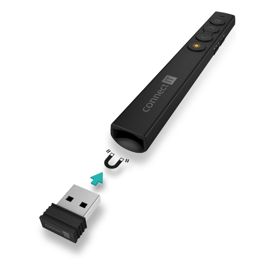 CONNECT IT CLP-2050-BK - Juhtmevaba pult laseriga 1xAAA