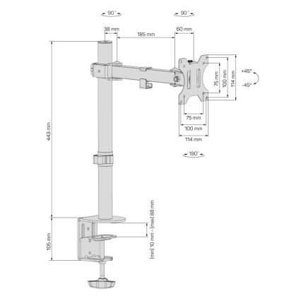 CONNECT IT CMF-3103-BK - Universaalne monitorihoidik 13-32” must
