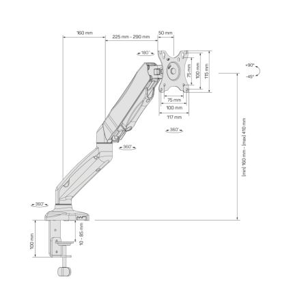 CONNECT IT CMF-3107-BK - Universaalne monitorihoidik 13-32” must
