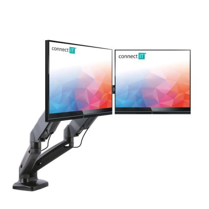 CONNECT IT CMF-3207-BK - Universaalne hoidik 2 monitorile 13-27” must