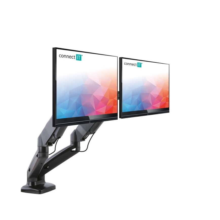 CONNECT IT CMF-3207-BK - Universaalne hoidik 2 monitorile 13-27” must