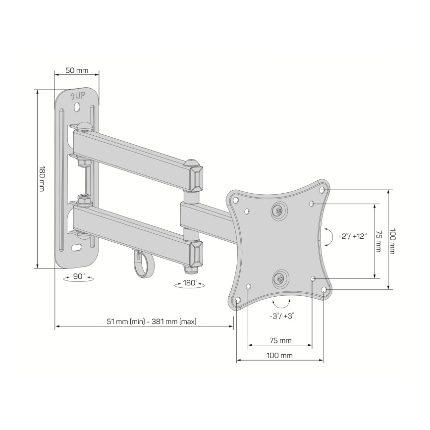 CONNECT IT CMH-2010-BK - Seinakinnitus telerile 13-27” must