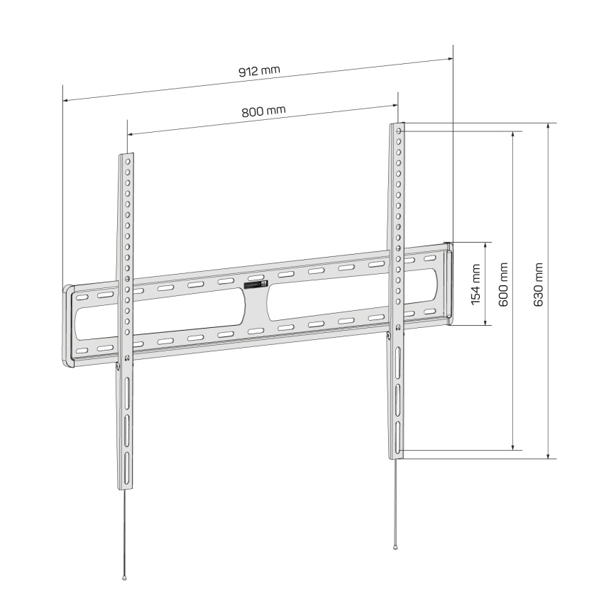 CONNECT IT CMH-6090-BK - Seinakinnitus telerile 40-100” must